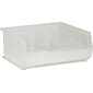 Quill Brand Stack & Hang Storage Bins, Clear, 6/Carton (BINP1516CL)