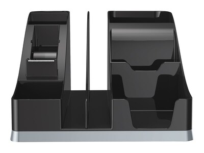 Deflect-O Silhouettes Desktop Organizer, Black/Silver (35172)