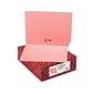 Smead End Tab File Folders, Shelf Master Reinforced Straight-Cut Tab, Letter Size, Pink, 100/Box (25610)
