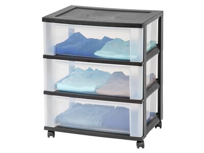 Iris® Wide Rolling Cart; 3-Drawer