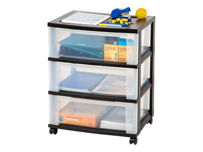 Iris Small 3 Drawers Desktop Storage, Black (150163)