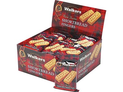 Walkers Butter Shortbread Cookies, 1.4 oz., 24/Box (WKR00116)