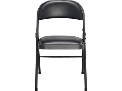 Meco Sudden Comfort Deluxe Vinyl Banquet Chairs, Black, 4/Carton (037.49.804)