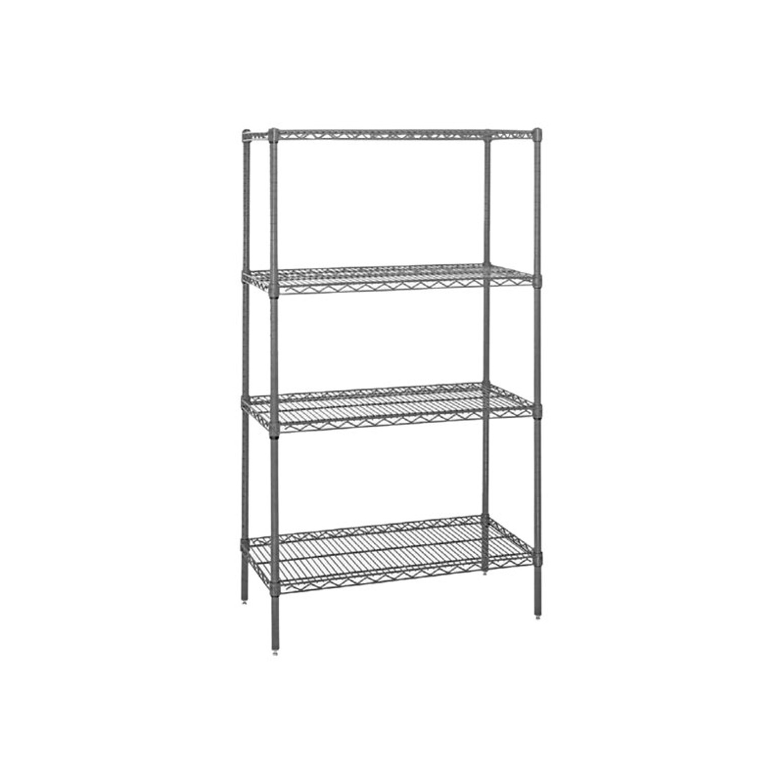 Quantum Storage Systems Wire Starter Kit 4-Shelf Metal Unit, 36W, Chrome (WR74-2436C)