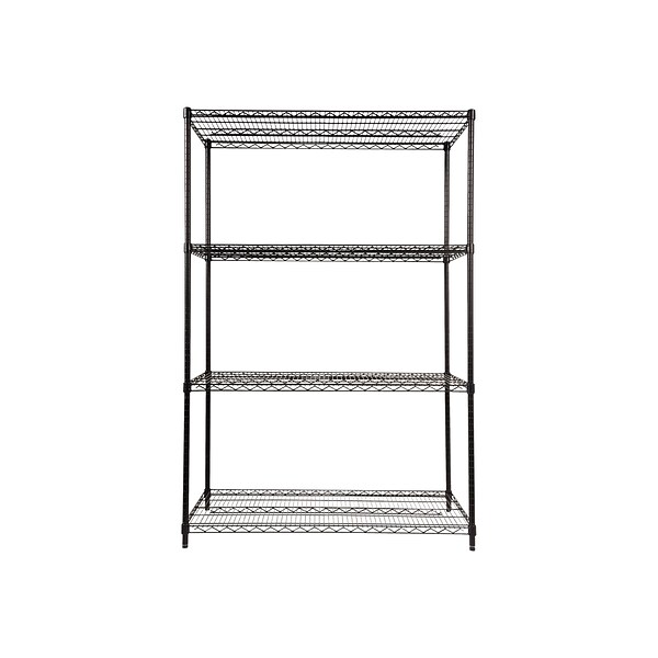 Alera Starter Kit 4-Shelf Metal Unit, 48W, Black (ALESW504824BL)