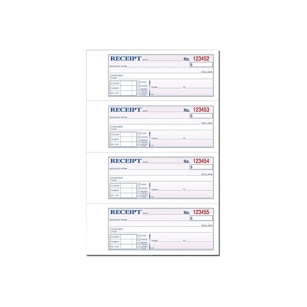 TOPS Receipts, 2.75L x 7.13W, 100/Pack (46808)