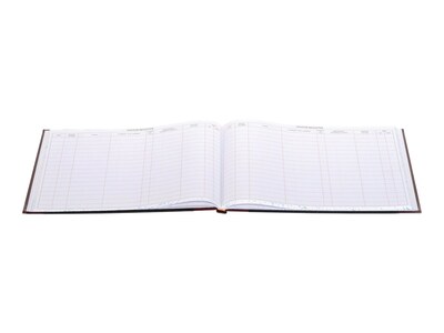 Wilson Jones Visitor Book, 10 Columns, 12.25 x 9.5, Black, 208 Sheets/Book (S491)