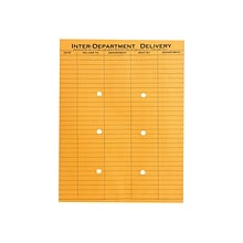 Quality Park Self Seal Inter-Departmental Envelopes, 10 x 13, Brown Kraft #13.5, 100/Box (QUA63664