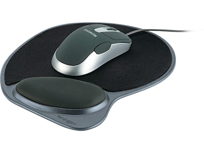 Kensington Memory Foam Mouse Pad/Wrist Rest Combo, Non-Skid Base, Black (K62816USF)