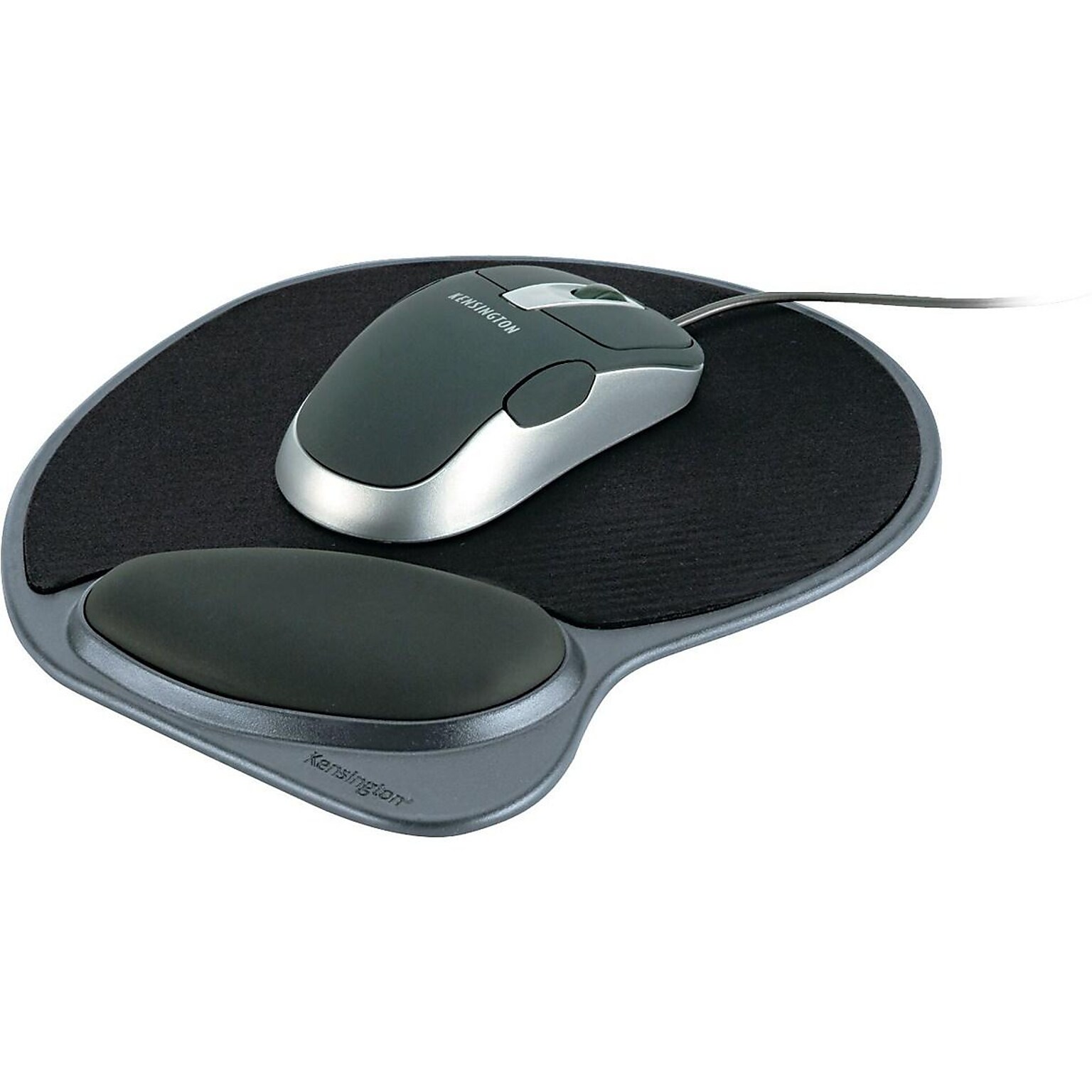 Kensington Memory Foam Mouse Pad/Wrist Rest Combo, Non-Skid Base, Black (K62816USF)