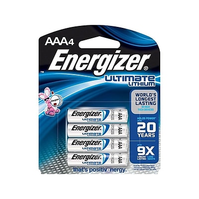 Energizer Ultimate Lithium Battery, AAA, 4 Pack (L92BP/SBP-4)