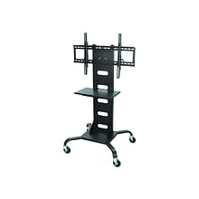 Luxor Steel Pedestal TV Stand, Screens up to 60, Black (WPSMS51)