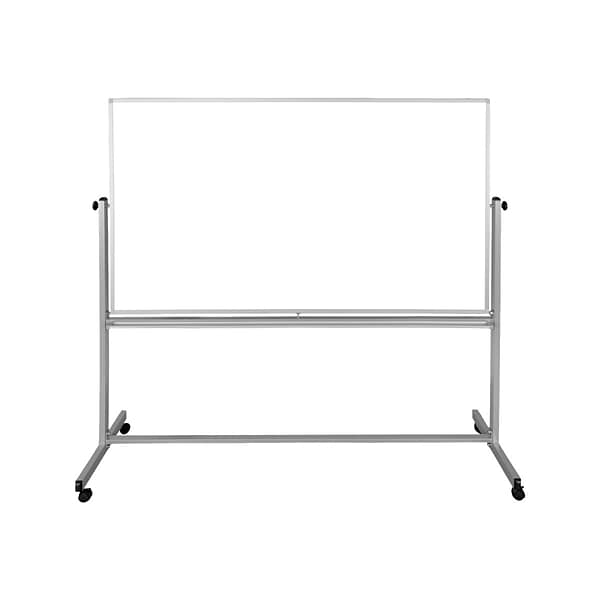 Luxor Steel Mobile Dry-Erase Whiteboard, Aluminum Frame, 40H x 72W (MB7240WW)