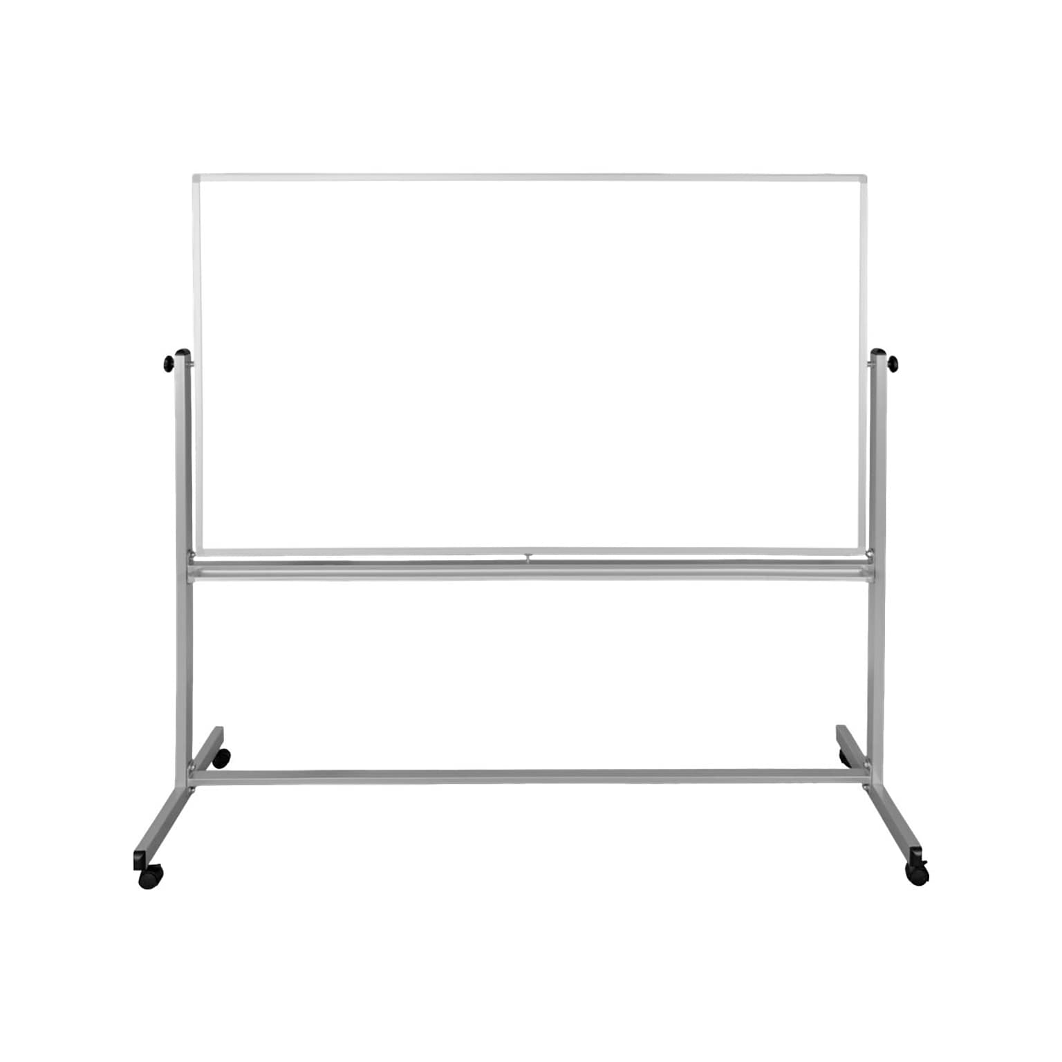 Luxor Steel Mobile Dry-Erase Whiteboard, Aluminum Frame, 40H x 72W (MB7240WW)