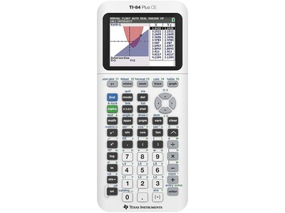 Texas Instruments TI-84 Plus CE TI-84+CE WHITE 10-Digit Graphing Calculator, Bright White
