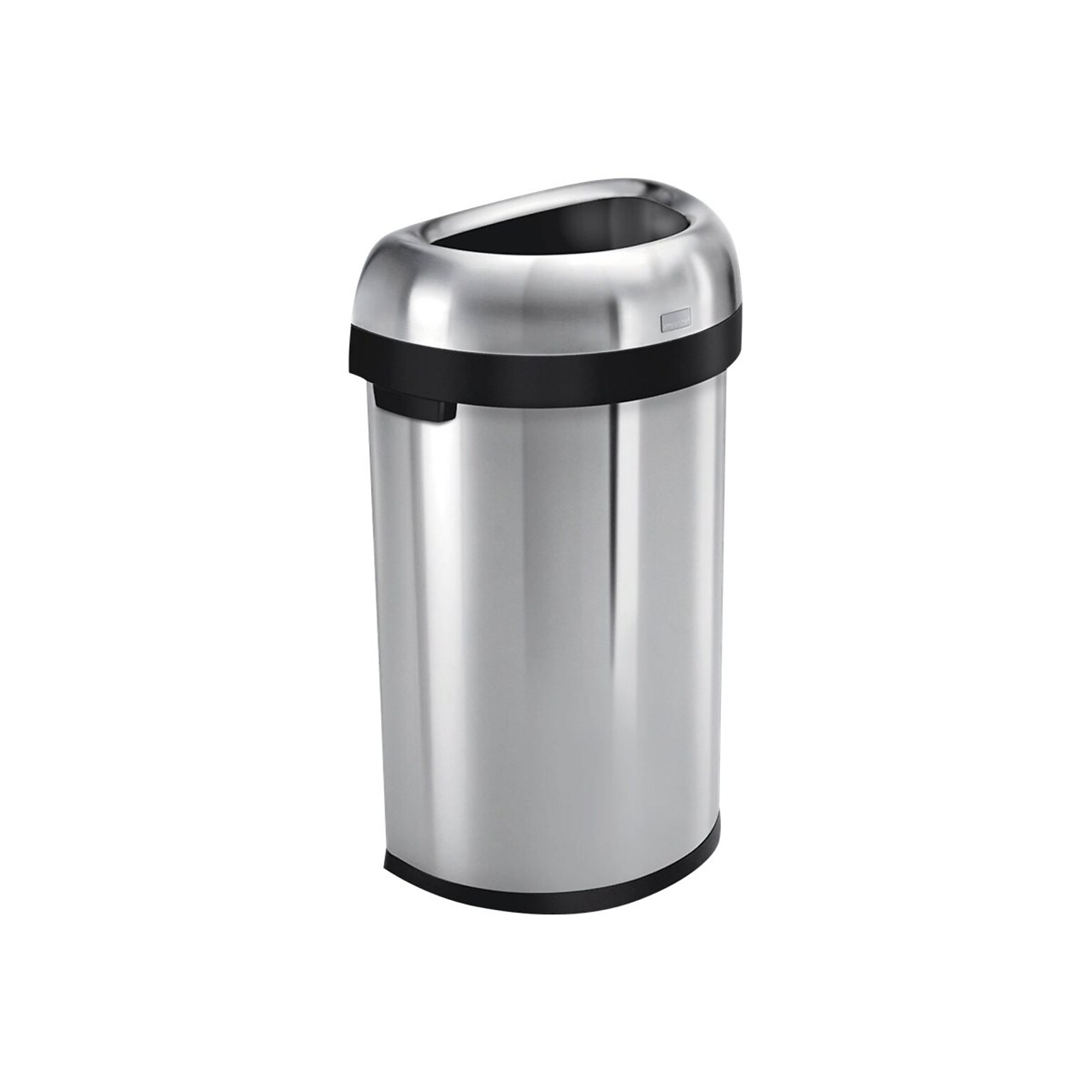 simplehuman Trash Can with Lid, 16 Gallon, Brushed Stainless Steel (CW1468)