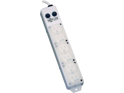 Tripp Lite Medical-Grade 6-Outlet Power Strip, White (PS-615-HG-OEM)