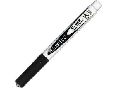 Quartet Dry Erase Markers, Fine Tip, Black, 12/Pack (51-989692Q)