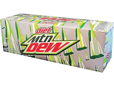 Mountain Dew Diet Soda, 12 oz., 24/Carton (83777)