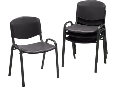 Safco Polypropylene Banquet/Reception Chairs, Black, 4/Pack (4185BLK)