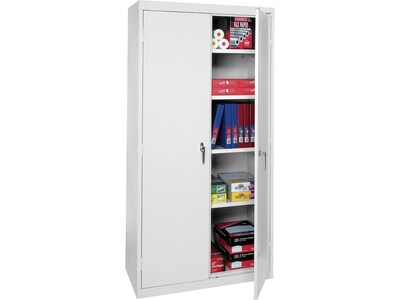 Sandusky Lee Steel 72 Storage Cabinets With 4 Shelves Dove Gray