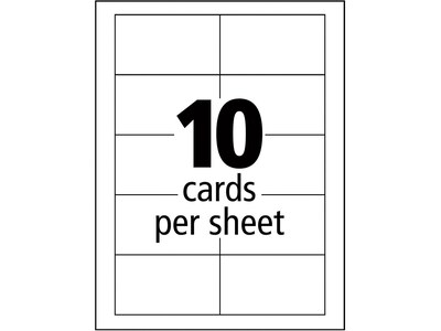 Avery Clean Edge Business Cards, 3.5" x 2", Matte, Ivory, 200/Pack (8876)