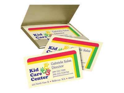 Avery Clean Edge Business Cards, 3.5" x 2", Matte, Ivory, 200/Pack (8876)