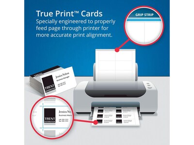 Avery Clean Edge Business Cards, 3.5" x 2", Matte, Ivory, 200/Pack (8876)