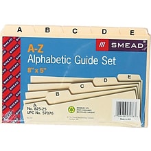 Smead 5 x 8 Index Card Files, Manila, 25/Set (57076)