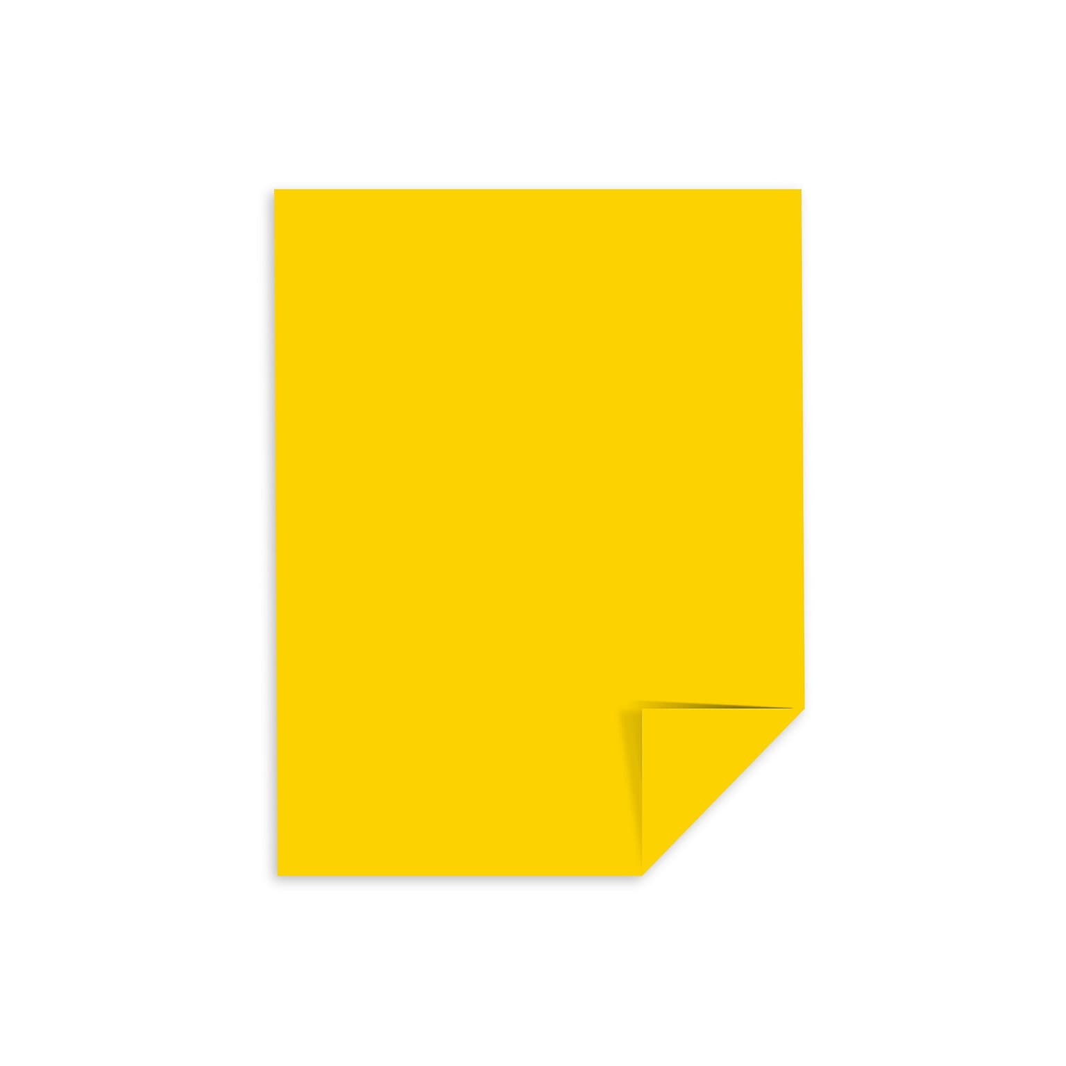 Astrodesigns 65 lb. Cardstock Paper, 8.5 x 11, Solar Yellow, 250 Sheets/Pack (22731)