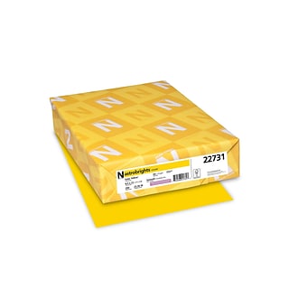 Astrobrights Color Cardstock, 65lb, 8.5 x 11, Solar Yellow, 250/Pack