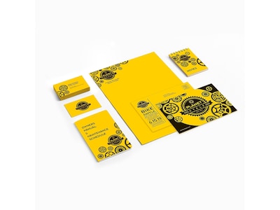 Bright Color Card Stock Paper, 65lb. 8.5 X 11 Inches (Sun Yellow)