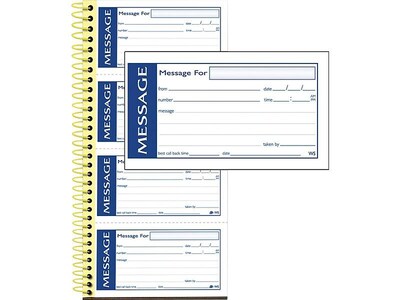 Adams 2-Part Write N Stick Message Pad, 5.25 x 11, White, 25 Sheets/Pad (SC1153WS)