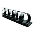 GBC CombBind 1/2 Plastic Binding Spine Comb, 85 Sheet Capacity, Black, 100/Box (4000068)