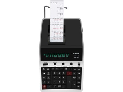 Canon MP27-MG 4642B001 12-Digit Desktop Printing Calculator, Black/Gray