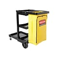 Rubbermaid Janitorial 3-Shelf Cleaning Cart with Bag (FG617388BLA)