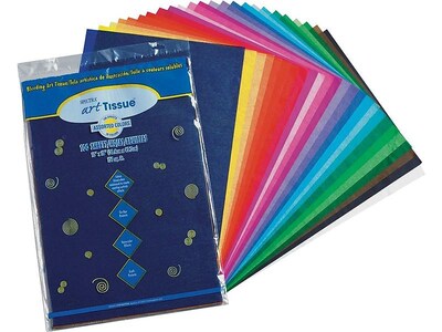 Spectra Art Tissue Paper, 12"W x 18"L, Assorted Colors, 100/Pack (0059530)