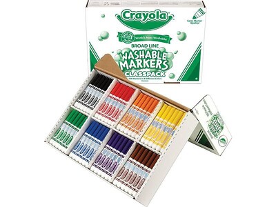 Crayola Ultra Clean Washable Markers Broad Line, Multi Colored, 12 Count  (Pack of 1)