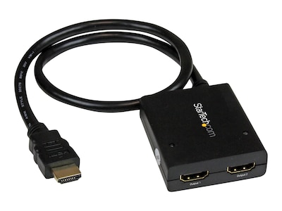 StarTech HDMI to 2 HDMI Video Splitter, Male to Female (ST122HD4KU)