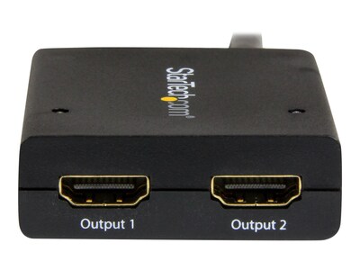 StarTech HDMI to 2 HDMI Video Splitter, Male to Female (ST122HD4KU)