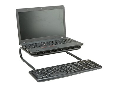 Mind Reader Monitor Stand and Ventilated Laptop Riser, Black (METMONST-BLK)
