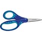Fiskars Softgrip 5" Stainless Steel Kid's Scissors, Pointed Tip, Assorted Colors (194230-1001)