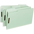 Smead 100% Recycled Pressboard Classification Folders, Legal Size, Green/Gray, 25/Box (20003)