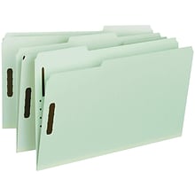 Smead 100% Recycled Pressboard Classification Folders, Legal Size, Green/Gray, 25/Box (20003)