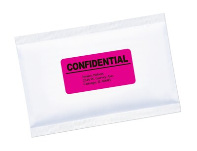 Avery Sure Feed Laser Shipping Labels, 2" x 4", Assorted Neon Colors, 10 Labels/Sheet, 15 Sheets/Pack (5978)