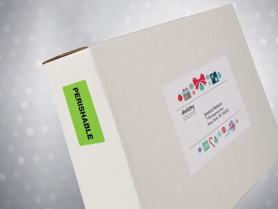 Avery Sure Feed Laser Shipping Labels, 2" x 4", Assorted Neon Colors, 10 Labels/Sheet, 15 Sheets/Pack (5978)