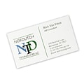 Custom 1-2 Color Business Cards, White Vellum 80#, Raised Print, 1 Standard & 1 Custom Inks, 2-Sided