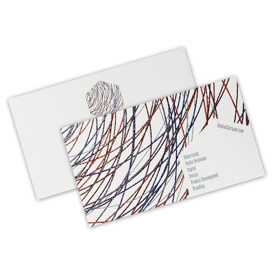 Custom Full Color Business Cards, CLASSIC CREST Solar White 110#, Raised Print, 2-Sided, 250/PK