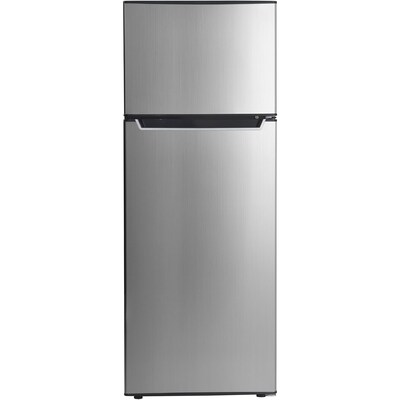 Danby Energy Star 7.3 Cu. Ft. Apartment Size Refrigerator with Top-Mount Freezer in Spotless Steel/Black