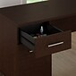 Bush Furniture Somerset 72"W Office Desk with Hutch and 5 Shelf Bookcase, Mocha Cherry (SET020MR)